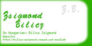 zsigmond bilicz business card